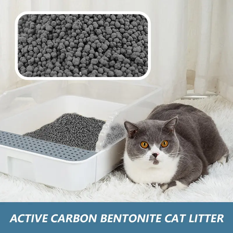 Superior Odor Elimination with Activated carbon bentonite cat litter
